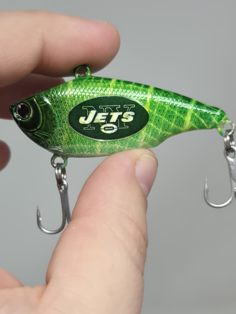 Vintage New York Jets Rattling Crankbait Fishing Lure Promo